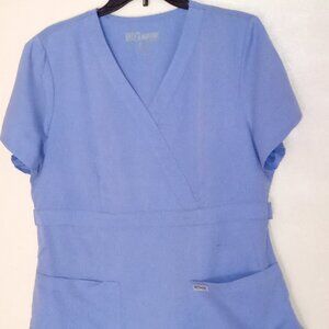 Grey's Anatomy Blue L Scrub Top